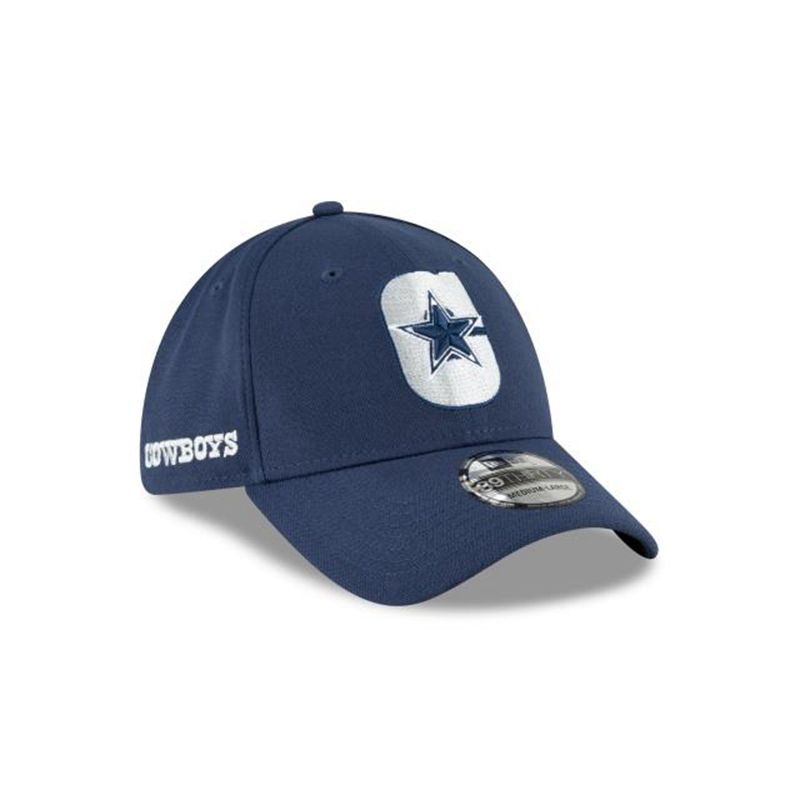 NFL Dallas Cowboys Logo Mix 39Thirty Stretch Fit (TNK2478) - Blue New Era Caps